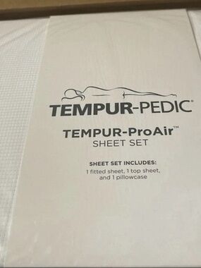 TEMPUR-PEDIC ProAir White Sheet Set - Breathable Comfort